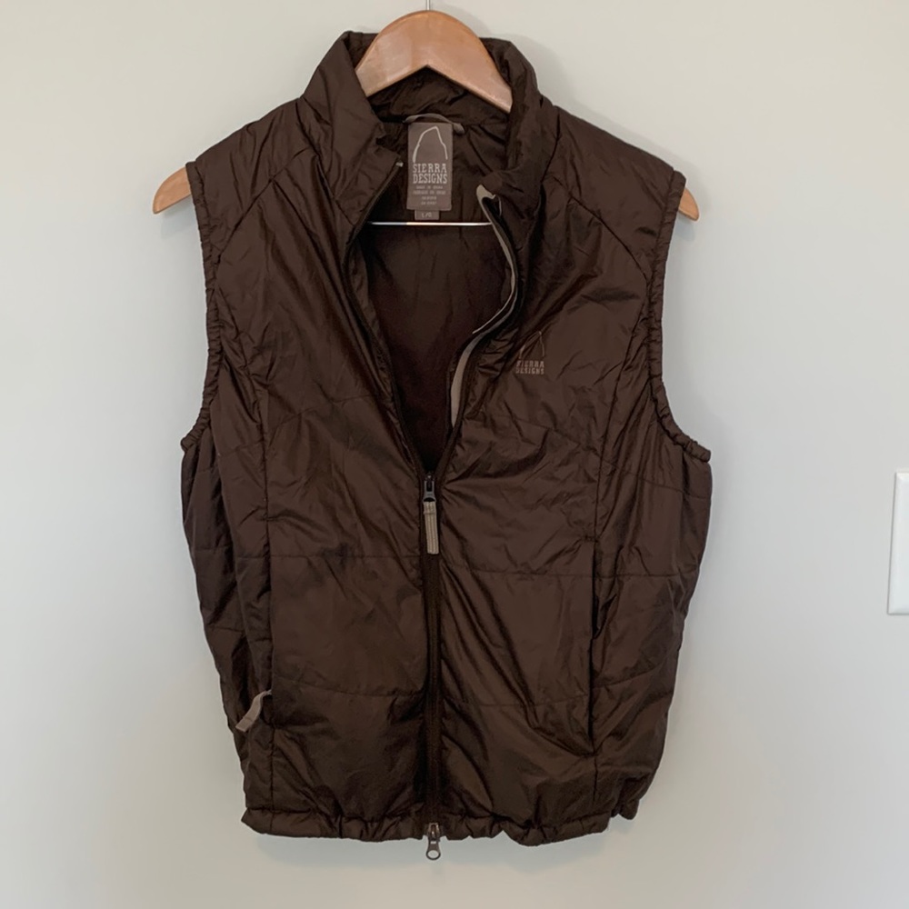 Brown puffer vest